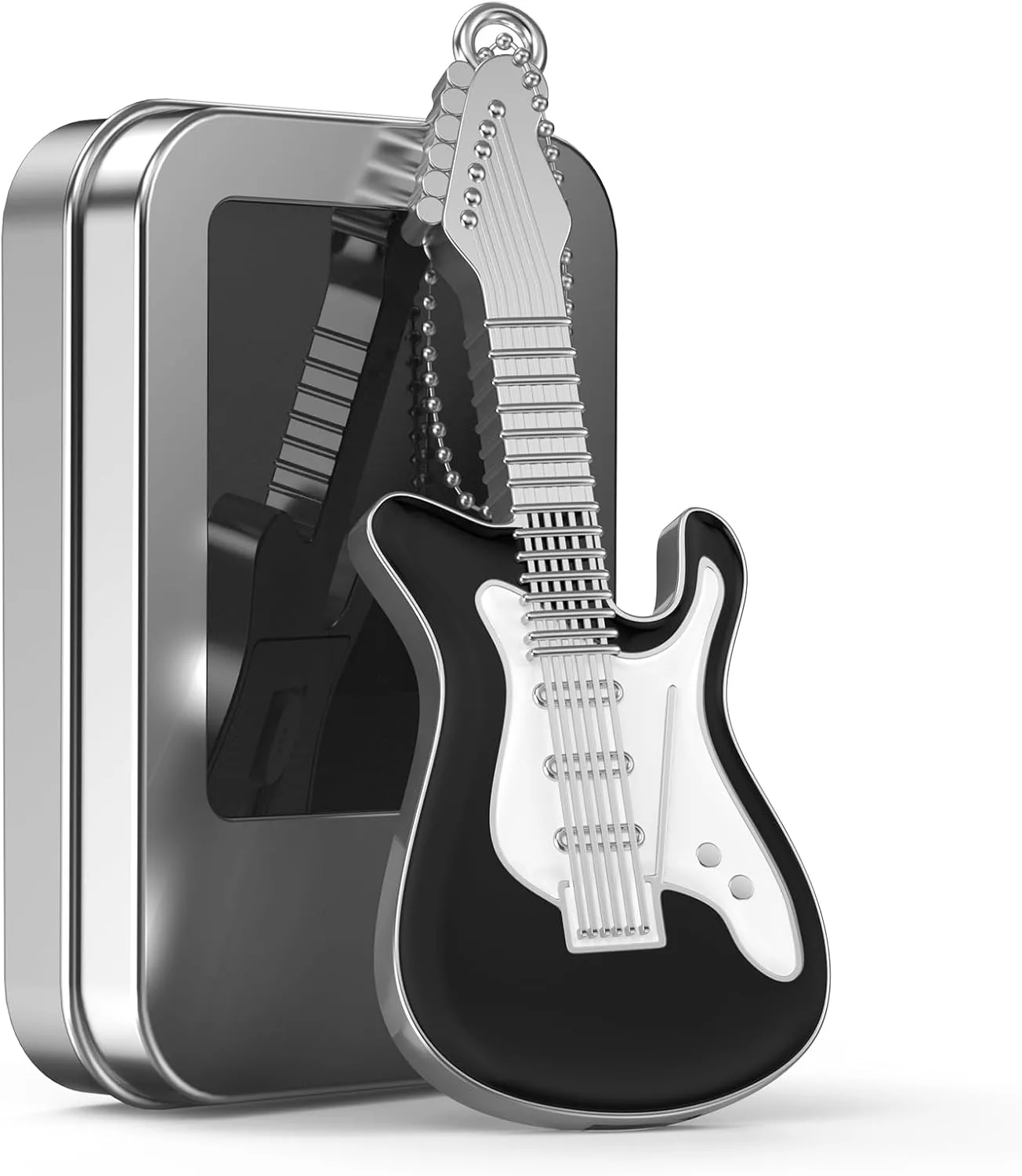 16 GB USB Stick Metall Witzig Gitarrenform USB 2.0 Flash Drive Speicherstick 16GB Pendrive Schwarz Flash Laufwerk Memory Stick mit Geschenkbox für Vater/Bruder/Junge by FEBNISCTE