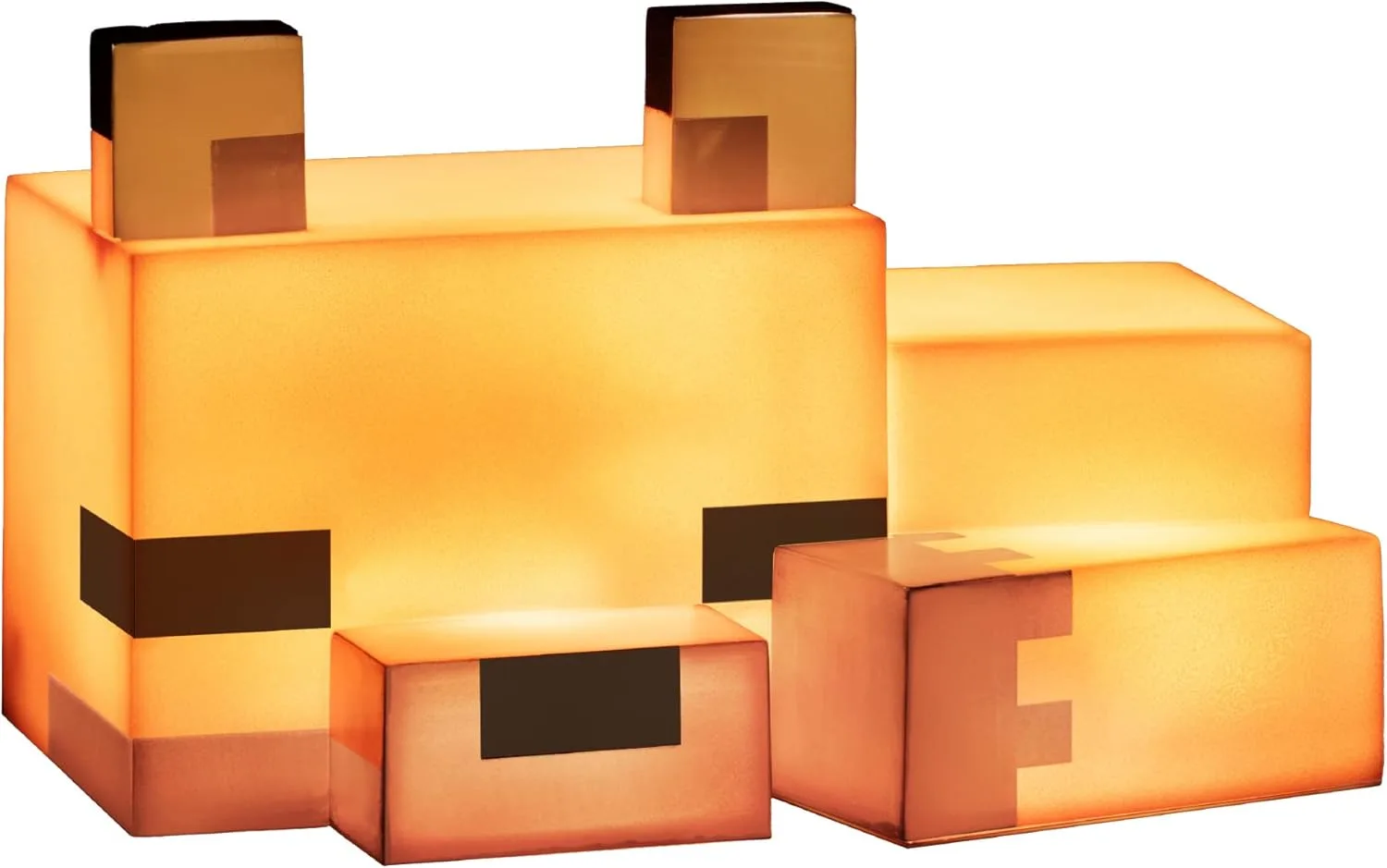 Minecraft Fuchs Nachtlicht - Offiziell lizenziert, Süße Lampe, Geschenk für Jungs & Mädchen, Gaming-Zimmerzubehör & Deko fürs Kinderzimmer, Bunt