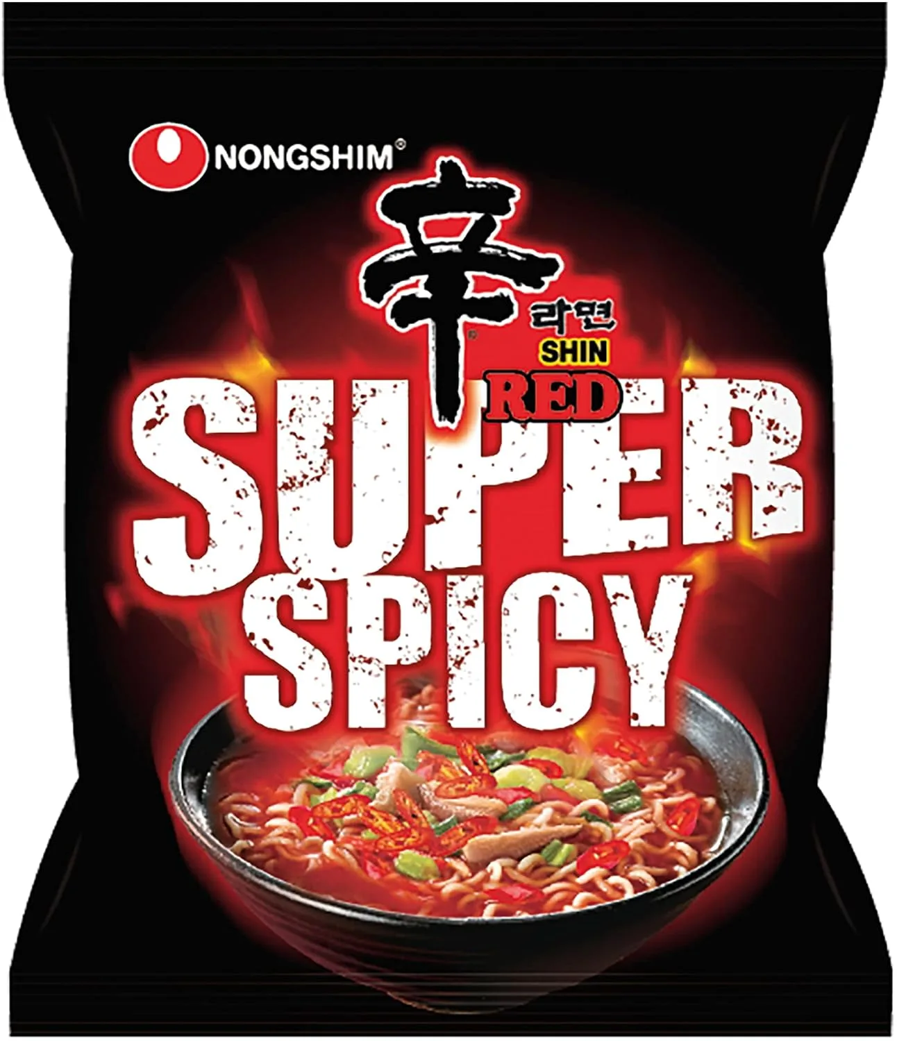 Nong Shim Instantnudeln Red Shin Ramyun - Koreanische Instantnudeln super scharf - schnelle Zubereitung - 6er Vorteilspack à 120g
