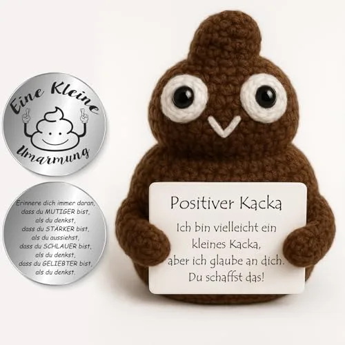 Tixlux Positiver Kartoffel, Kreative Strickwolle Kartoffel Puppe und Kleiner Pocket Hug Glücksbringer, Mutmacher und Gute Besserung Geschenk für Prüfungen