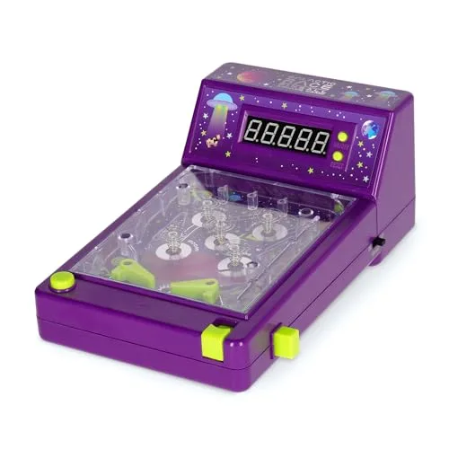 Legami - Flipper Arcade - Galactic Race, Vintage-Spiel mit Hebel mit doppelter Steuerung, elektronischer Punktezähler, Sound und Licht, funktioniert mit AA-Batterien (nicht im Lieferumfang enthalten),