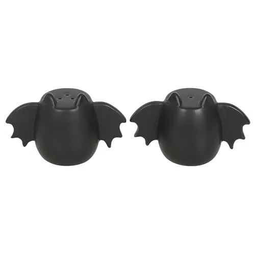 Something Different Wholesale Salz- und Pfefferstreuer mit Fledermausflügeln – einzigartiges Geschirr-Set für witzige Mahlzeiten | Halloween-Tischdekoration und Gesprächsstarterstreuer aus Kunststoff