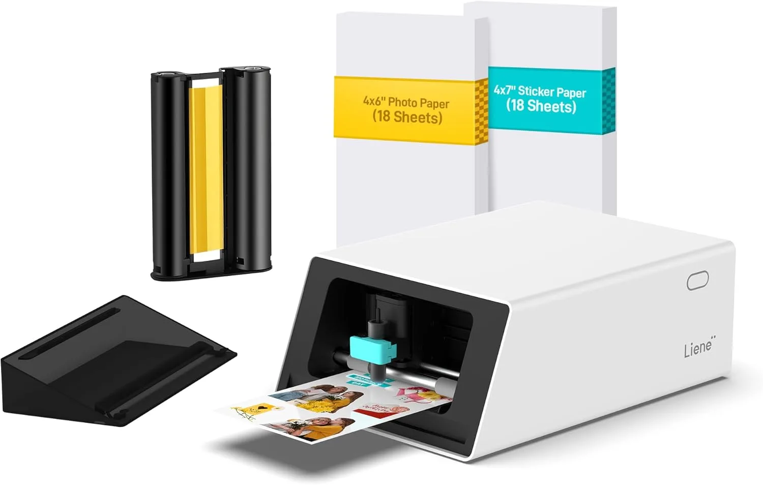 Liene PixCut S1 | All-in-One Fotodrucker, Aufkleberdrucker und Schneidemaschine | Multifunktionsdrucker und Stickerdrucker für Scrapbook und DIY-Projekte | 300 DPI Farbsublimation