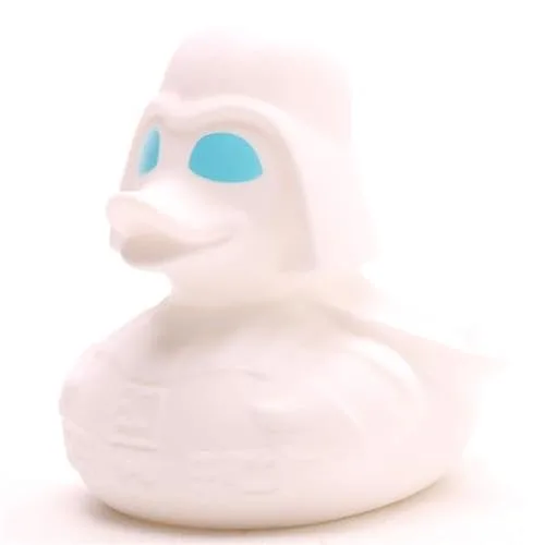White Star Badeente I L: 8,5 cm - inkl. Gummienten-Schlüsselanhänger im Set I Geschenk für Star Wars Fans