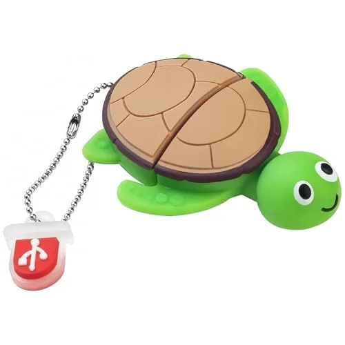 BorlterClamp 64GB Süßer USB-Stick Karikatur Meeresschildkröte Muster Speicherstick USB-Flash-Laufwerk, Geschenk für Studenten und Kinder