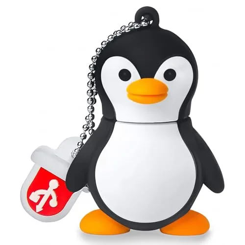 BORLTER CLAMP 64GB USB-Stick Süßes Pinguin-Modell USB-Flash-Laufwerk USB 2.0 Speicherstick Geschenk für Externe Datenspeicher