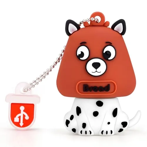 BORLTER CLAMP 32GB USB-Stick Niedliches Flash-Laufwerk in Form eines Hund Speicherstick Neuartiges USB Daumen-Laufwerk Pendrive Geschenk für Externe Datenspeicherung