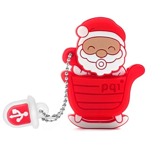 BorlterClamp Süßer USB-Stick Weihnachtsmann Stil 32GB Neujahr Weihnachten Geschenke Christmas Neuheit Speicherstick USB-Flash-Laufwerk