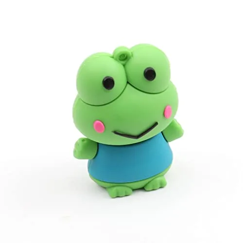 Hsthe Sea USB Flash Drive, 32G Cartoon niedliches Muster USB 2.0 High Speed Memory Stick Thumb Memory Disk Tragbares Laufwerk zur Datenspeicherung (Frosch)