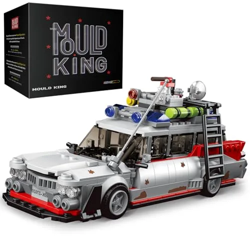 Mould King 10021 Technik Car Modell, Kreativität Technologie für Icons Geisterbus ECTO-1 Auto großes Set (603+ Teile) MOC Klemmbausteine Bausatz Spielzeug für 8+ Jahre alte Jungen