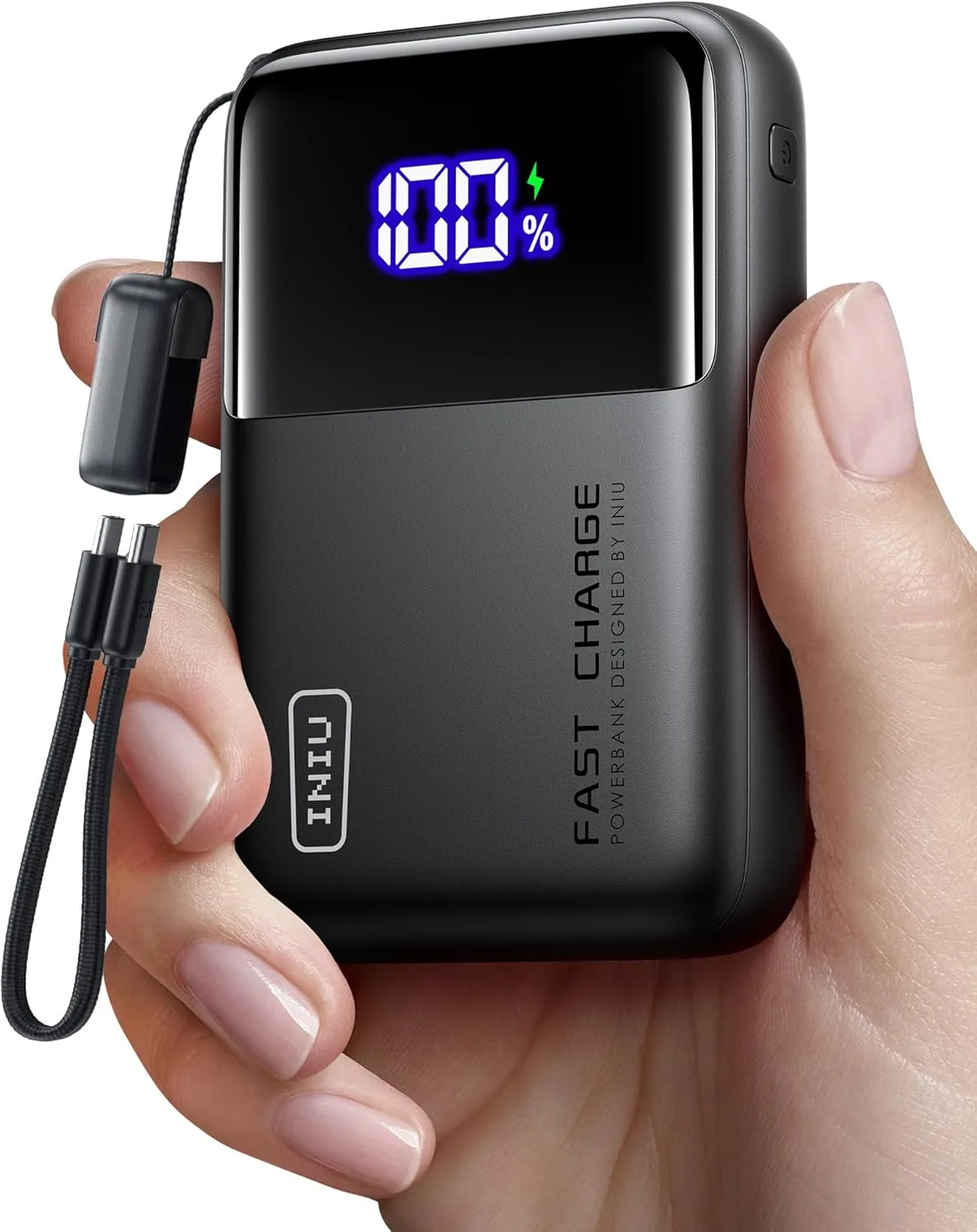 INIU Laptop Power Bank, 100W 25000mAh Powerbank USB-C Input&Output, Klein Externe Handyakkus Kompatibel mit MacBook, Surface, iPad, Fire TV Stick, Camera, DJI, iPhone 17 16 15 14, Reise, Wandern, Büro