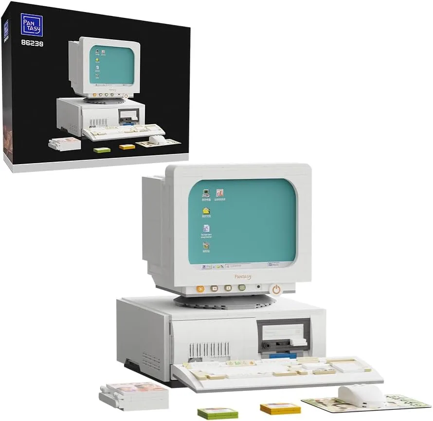 BRICKKK PANTASY TV Ideas Klemmbausteine Set Erwachsene Retro Computer Paladin Klemmbausteine Set Erwachsene Creator Expert Technik Art Haus Architecture Bausteine Bausatz Diorama