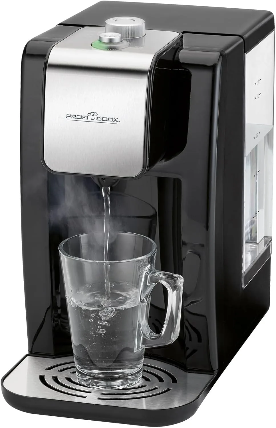 ProfiCook® Heißwasserspender | heißes Wasser in 3 Sekunden | Wasserkocher | 2,2 Liter Fassungsvermögen | kochendes Wasser auf Knopfdruck | Edelstahlgehäuse | Edelstahlanzeige | 2600 Watt | PC-HWS 1168