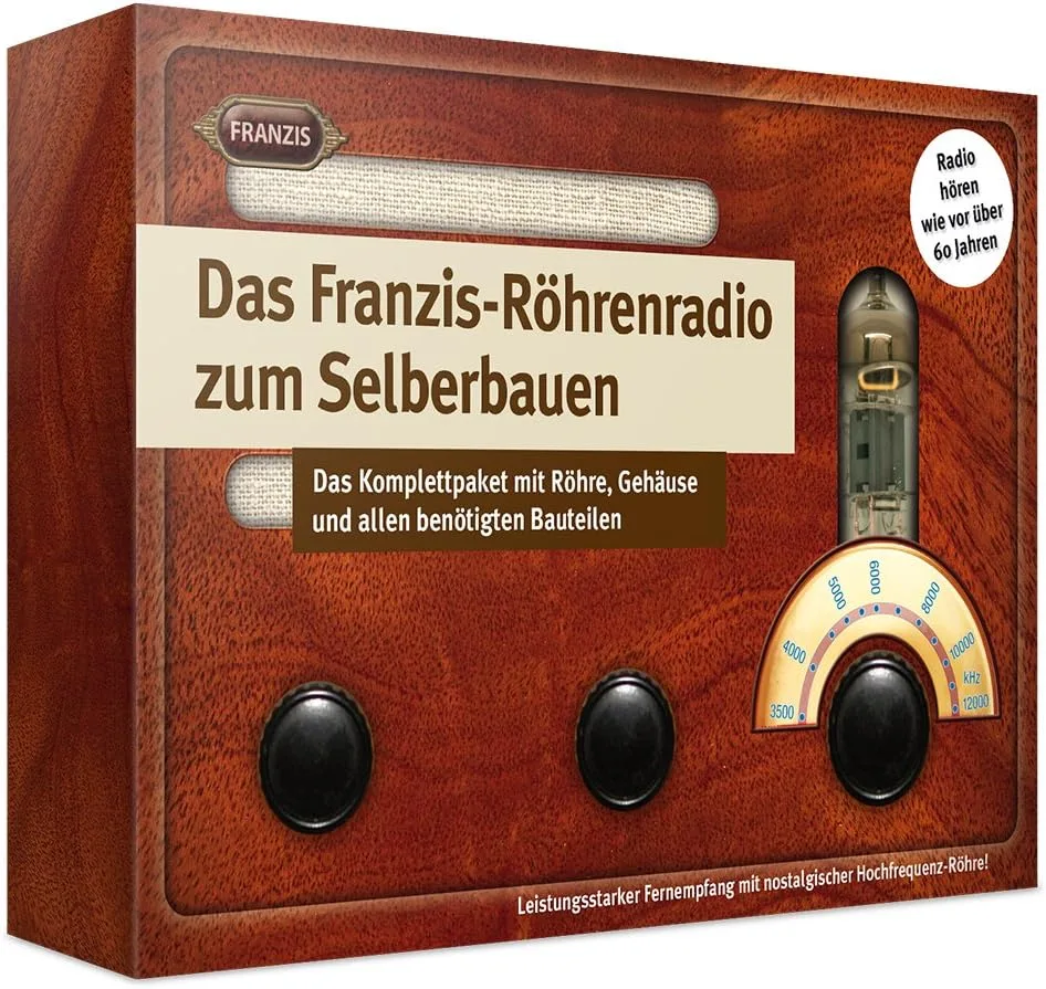 Franzis 67041 – Das Röhrenradio zum Selberbauen – Radio hören wie vor 60 Jahren, Komplettset inkl. 16-seitigem Handbuch (Lötbausatz)