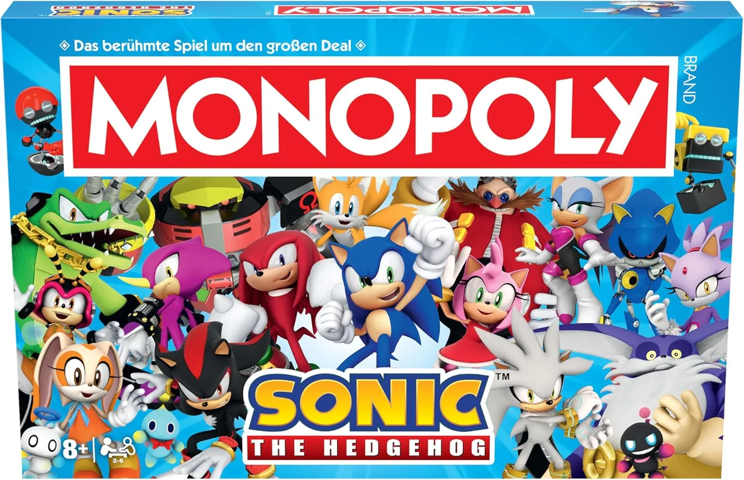 Winning Moves Monopoly Sonic Edition - Monopoly Spiel für Fans - Familienspiele Strategie Brettspiele Sonic - 2+ Spieler ab 8+ Jahren - Deutsch