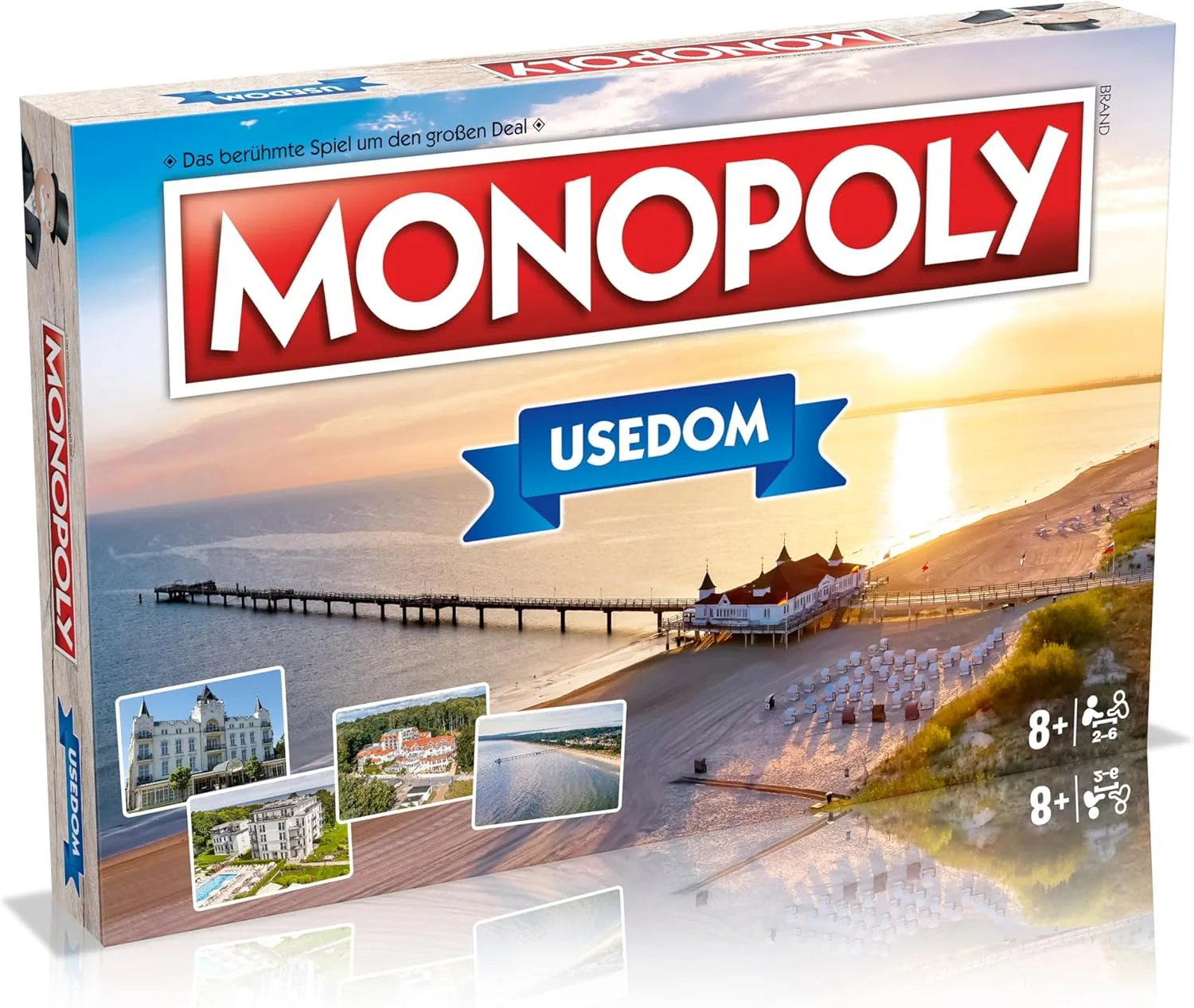 Winning Moves Monopoly Usedom Edition - Monopoly Städte-Edition - Familienspiele Strategie Brettspiele Usedom - 2+ Spieler ab 8+ Jahren - Deutsch