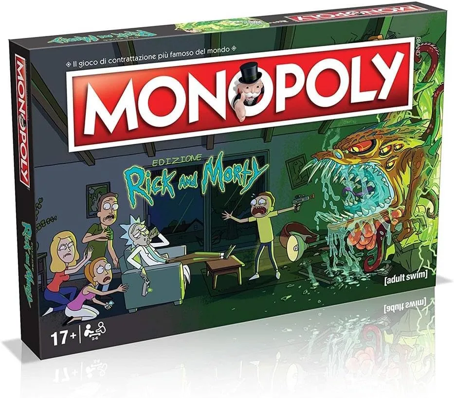 Winning Moves Monopoly Rick and Morty – Brettspiel für Erwachsene und Kinder, 2 bis 6 Personen, ab 8 Jahren