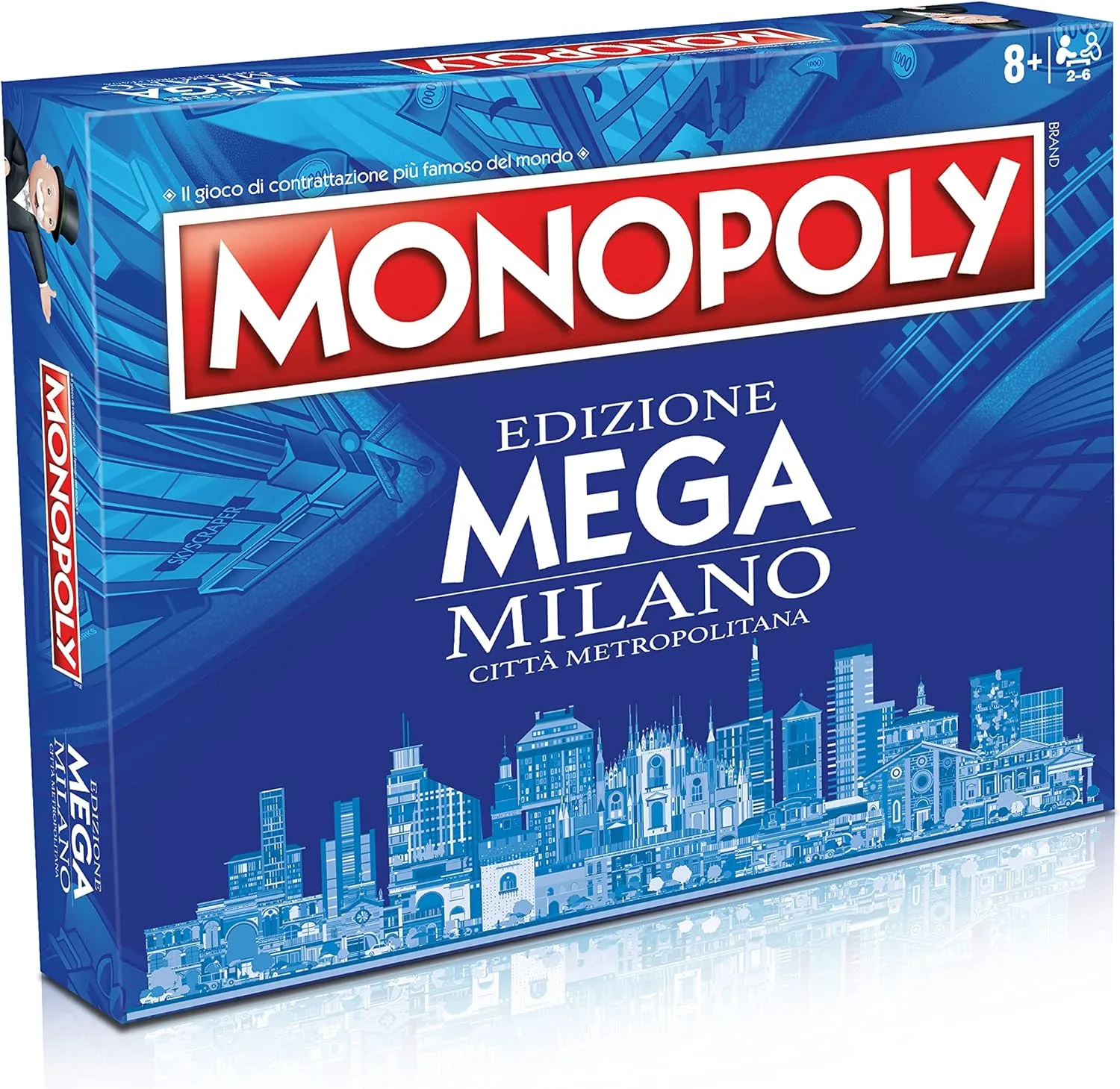 Winning Moves, Monopoly Mega U-Bahn-Stadt Mailand. 2-6 Spieler