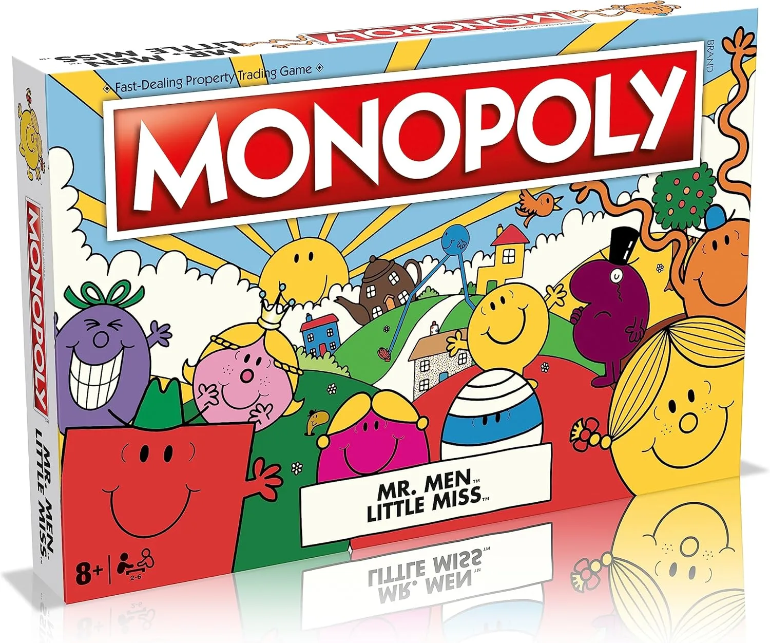 Winning Moves Mr Men and Little Miss Monopoly Brettspiel, Advance to Mr Tickle, Little Miss Splendid und Mr Sneeze, Geschenk für Spieler ab 8 Jahren