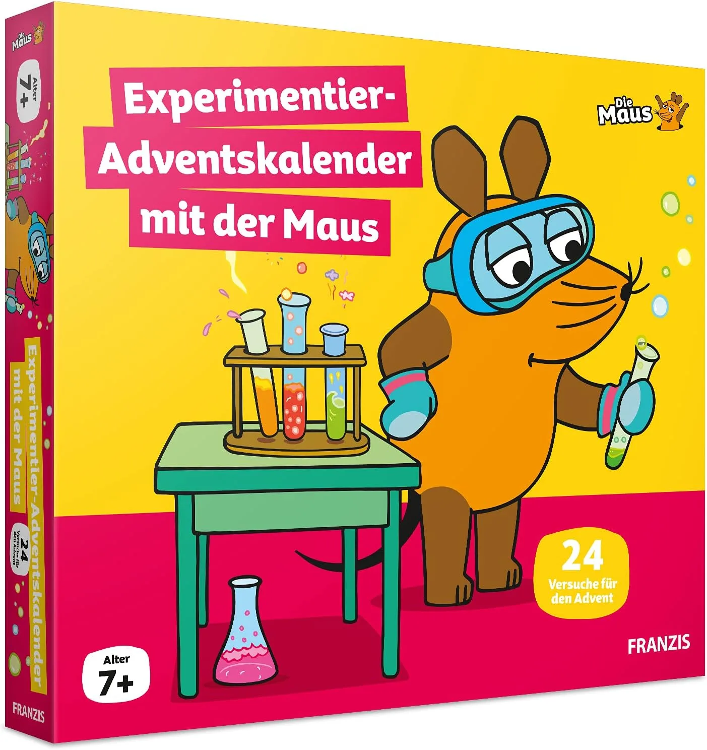 FRANZIS Experimentier-Adventskalender mit der Maus | 24 Experimente zum Staunen, Lachen und Rätseln | Ab 7 Jahren