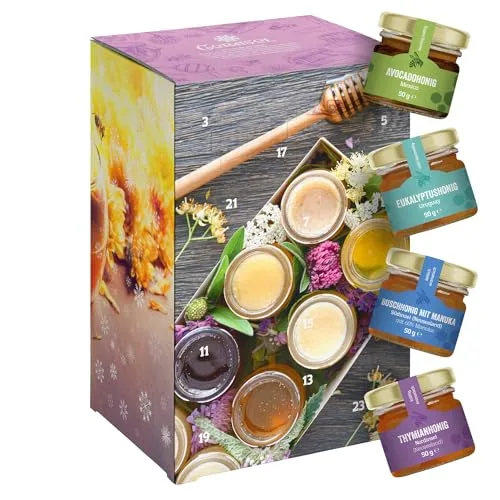 Corasol Premium Honig-Weltreise Adventskalender 2025 mit edlen Klassikern & besonderen Raritäten (1200 g)