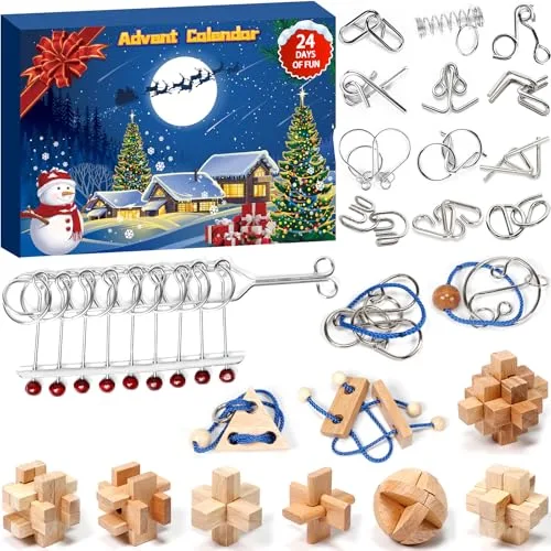 Adventskalender 2025 Rätsel für Erwachsene Frauen Männer Weihnachten Countdown-Kalender 24 Tage für Mädchen Jungen Teens
