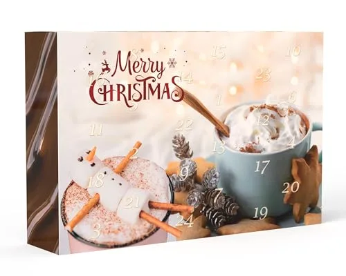 C&T Trinkschokolade & Kakao Adventskalender 2025 (No2) | 24 Sorten echte italienische Trinkschokolade mit Verfeinerungstipps | Trinkschoko Weihnachtskalender