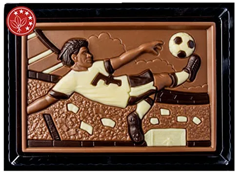 Fußball Geschenkpackung, Edelvollmilch Schokolade 85g