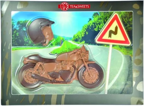 "Motorrad-Set aus Schokolade" 100 g I Geschenk für Liebhaber von Motorrädern