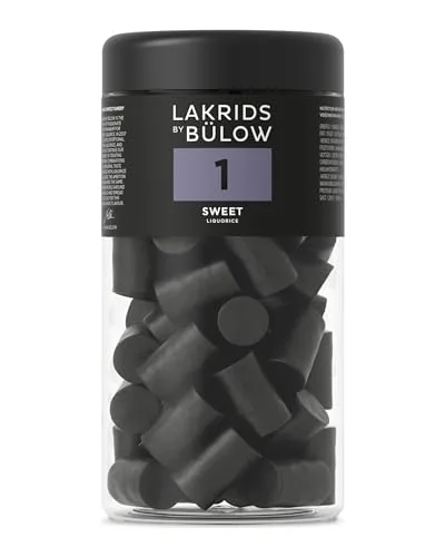 LAKRIDS BY BÜLOW - 1 - Sweet - 360g - Vegane Gourmet Lakritze aus Dänemark - Glutenfrei & ohne Gelatine - Dose aus 100% recyceltem PET