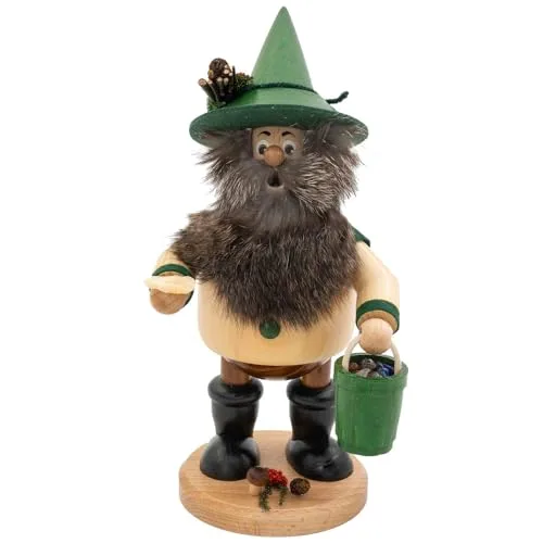 Räuchermännchen Waldwichtel Erzsammler, grün - 25cm