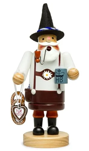 Sikora RM-A Räuchermännchen aus Holz 3 Größen Verschiedene Motive, Farbe/Modell:A30 weiß braun - Bayer, Höhe in cm:Höhe ca. 15 cm