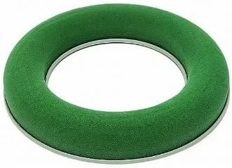mosy Steckschaum-Ring, 25 cm, mit Plastikunterl, Steckmasse - Kranz, Nasssteckschaum, Blumen-Gestecke, Tisch-Deko, Blumenschmuck