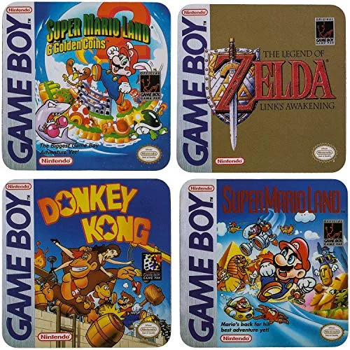 Out of the blue KG Gameboy Classic Coaster Collection Nintendo Untersetzer 4 teiliges Untersetzer-Set Spieler Geschenk Retro, 100x100x4mm
