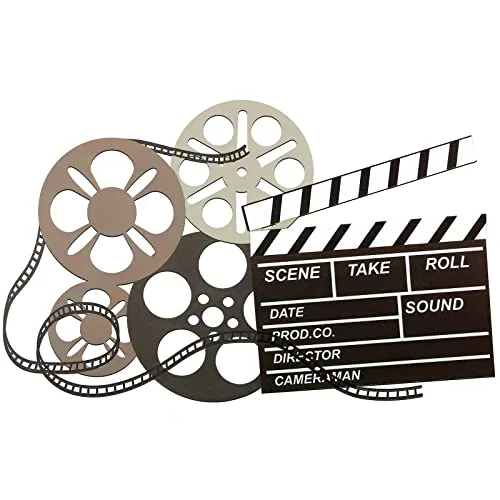 Metall-Filmspule, Wandkunst, abstrakt, antikes Kino-Dekor, schöne Filmrolle, Wanddekoration, zeitgenössische dekorative Wandkunst, Filmrolle für Zuhause, Büro, Studio-Dekor (bunt, Neuheitstil)