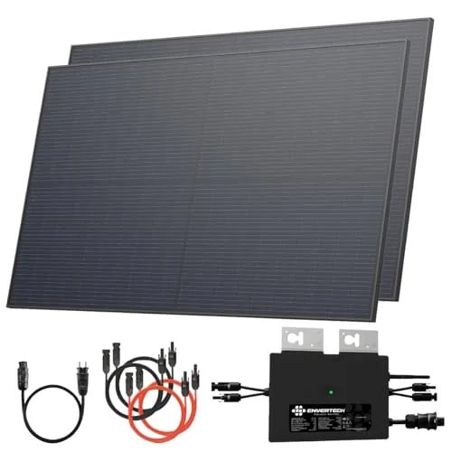 Solarway® 1000W Balkonkraftwerk 800W komplett Steckdose - neuester 800 Watt Wechselrichter - Solaranlage Komplettset - 500W Solarmodule & Envertech & Zubehör