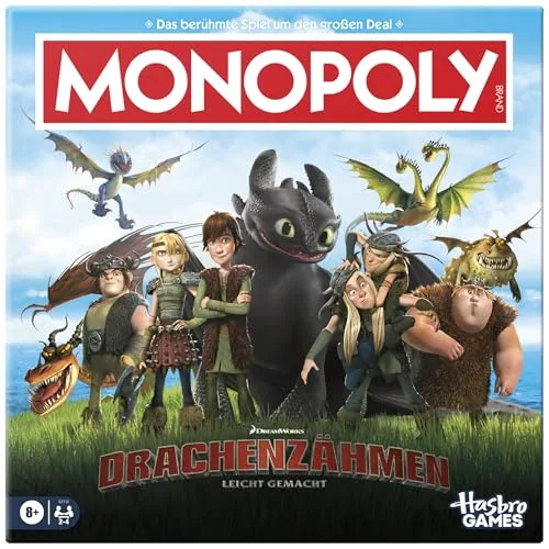 DreamWorks Drachenzähmen leicht gemacht Monopoly Brettspiel - Deutsche Fassung