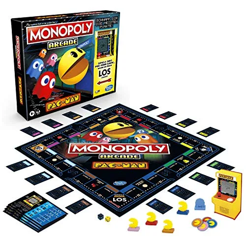 Monopoly Hasbro Arcade Pac Brettspiel für Kinder ab 8 Jahren, inklusive Bank- und Arcade-Automat