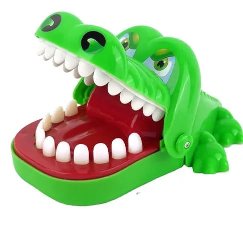 Wekuw Krokodil Spiel Zähne Spiel für Kinder Brettspiele Krokodi Doctor Krokodil Spiels Zähn Geschicklichkeitsspiel Interaktives Spielzeug Brettspiele, für Mädchen & Jungen, Familienspiel, Partyspiel