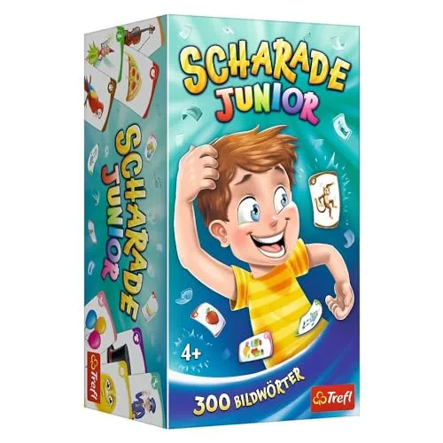 Trefl, Scharade Junior, Familienspiel, Spaß beim Erraten von Begriffen, Spielkarten mit Bilderbegriffen, Gesellschaftsspiel für Erwachsene und Kinder ab 4 Jahren 2195 Farbig