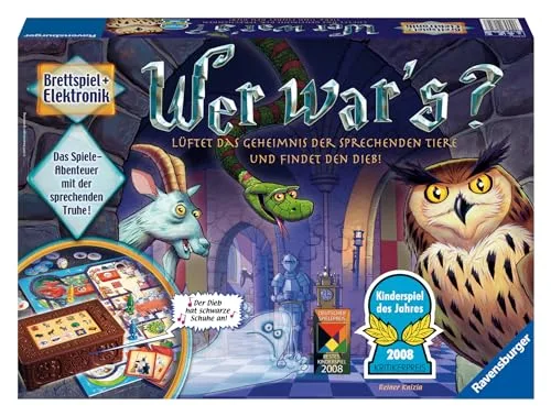 Ravensburger Kinderspiel 21854 - Wer War's, Gesellschafts- und Familienspiel, für Kinder und Erwachsene, Kinderspiel des Jahres, ab 6 Jahren, für 2-4 Spieler - Geburtstagsgeschenke
