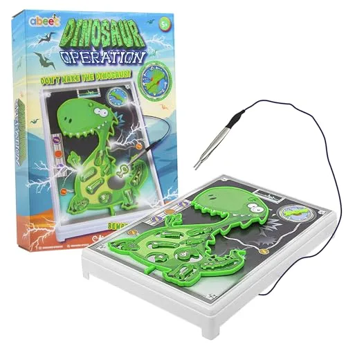 abeec Dinosaurier-Operation – Dinosaurier-Operationsspiel für Jungen und Mädchen – Brettspiel für Kinder ab 6 Jahren – Dinosaurier-Spielzeug für Jungen – Entfernen Sie die Körperteile oder stellen Sie
