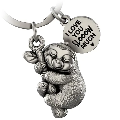 FABACH Faultier Schlüsselanhänger Dreamy - Süßer Glücksbringer für Damen - Beste Freundin Geschenk für Faultier Liebhaber