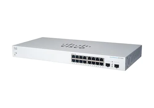 Cisco Business CBS220-16P-2G Smart Switch | 16 GE-Ports | PoE | 2x1G SFP | 3 Jahre eingeschränkte Hardwaregarantie (CBS220-16P-2G-EU)
