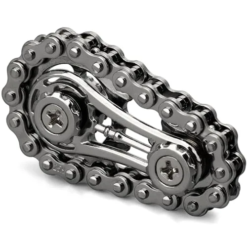 Getriebe Fidget Spinner für Stress Relief, Metall Kettenrad Kette Fidget Spielzeug für Kinder Erwachsene, kinetische Schreibtisch Spielzeug Neuheit Hand Finger Spinner für Anti-Angst