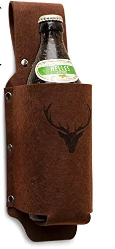 Flaschenhalter, Bierholster, Biergürtel als Geschenk zu Weihnachten/Geschenkidee für Männer/Bierhalter als Geschenk für Freunde/Idee für Junggesellenabschied/Männergeschenk