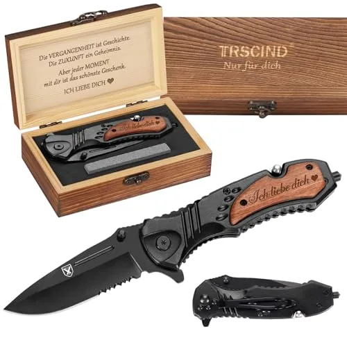 Multitool Wichtelgeschenk für papa – 21-in-1 Multifunktionsmesser mit Gravur „Ich liebe dich“, Männergeschenkee Vatertagsgeschenk Valentinstag Geburtstagsgeschenk für Ehemann Partner Outdoor Camping