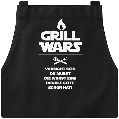 MoonWorks Grill wars Schürze für Männer mit Spruch schwarz unisize