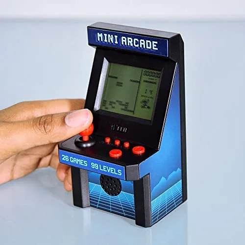 Out of the blue Mini Arcade Spielautomat Retro mit 26 Spielen, Spielkonsole Spielen Spielzeug