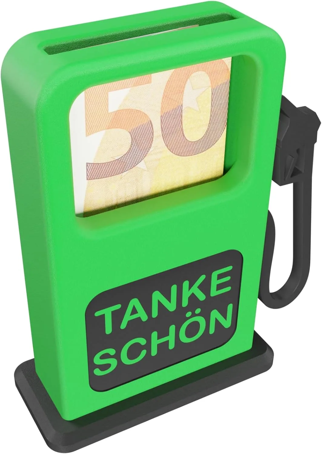 Tankgutschein Geldgeschenk - 3D Tanksäule für Geldgeschenke | Zapfsäule | für Geldscheine | Spritgeld | Tankeschön | $$$ Tanke | Rot, Grün, Blau (Grün_Tanke)